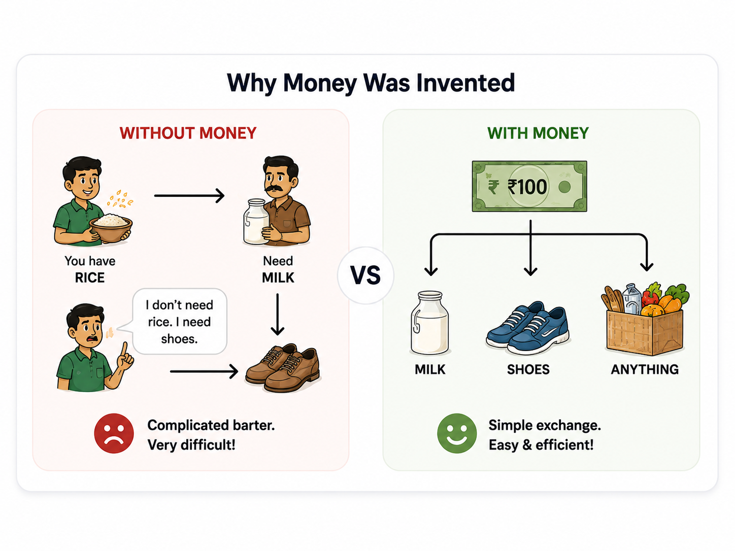 Why money was invented — barter versus money